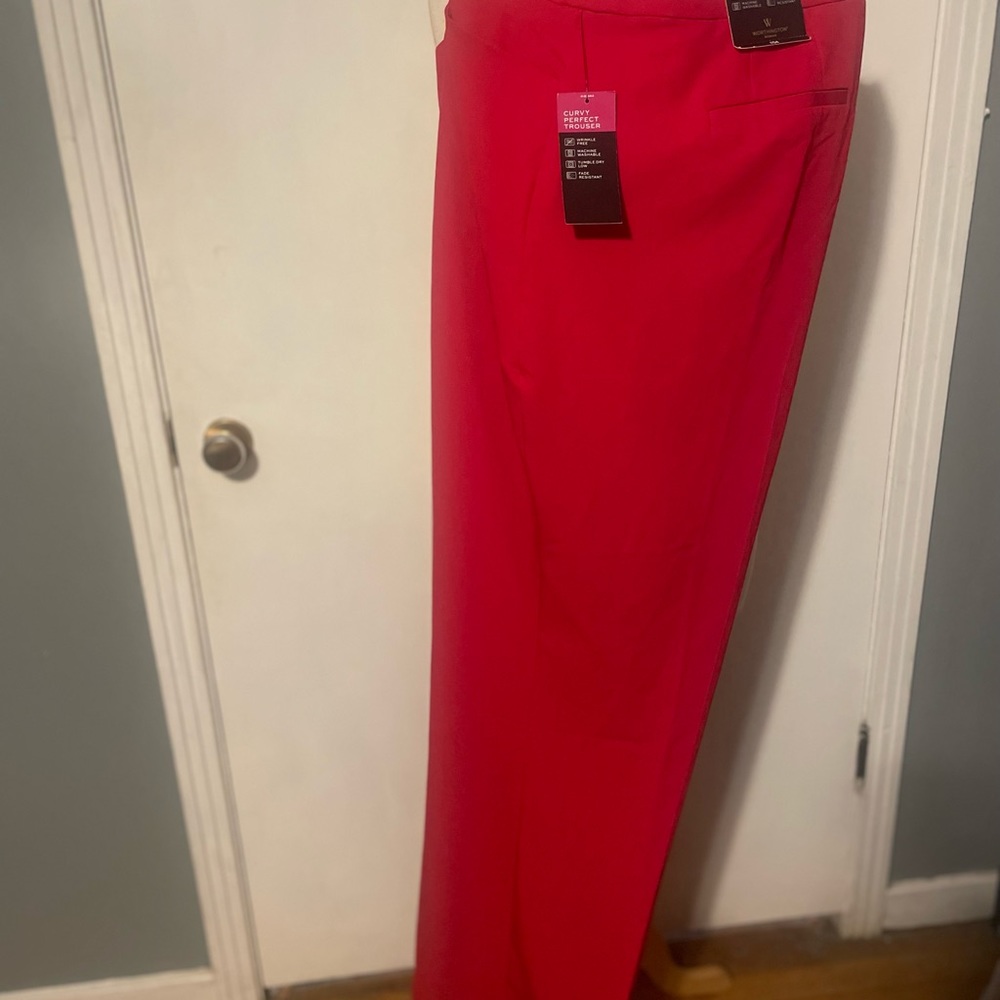 Red Curvy Perfect Trouser 22w Long